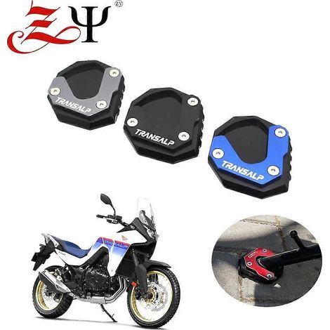 Convient pour Honda XL750 : support latéral supplémentaire pour pédale, repose-pieds élargi, grande taille – Logo noir (1/5)