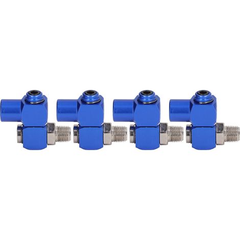 Raccord pneumatique 360° rotatif 1/4 NPT, 4 pièces, adaptateur d'outil à air, connecteur de tuyau pivotant, 150 PSI, pour compresseur et atelier. (1/5)
