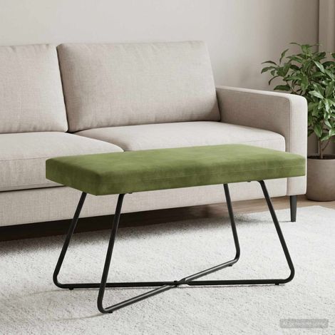 vidaXL banc Vert clair 80 x 40 x 45 cm Velours (1/5)