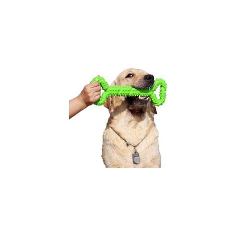 Robustes Hundekauspielzeug, 33 cm, Knochenform, Welpenkauspielzeug mit konvexem Design, starkes Zerrspielzeug für aggressive Kauer, mittelgroße und große Hunde, Zahnreinigung - Crezuo
