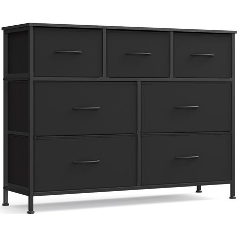 Songmics – Commode enfant 7 tiroirs – Acier, panneau MDF, tissu non-tissé – Dimensions 30 x 98,8 x 73,7 cm – Stable avec kit anti-basculement (1/5)
