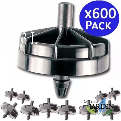 Set di 600 Gocciolatore autocompensante e antiscarico da 3 litri/ora. Gocciolatore clippato adatto alla microirrigazione