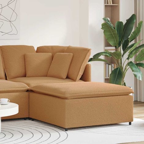 Modulares Sofa Fußhocker-Modul Beige 100x100x48 cm vidaXL (1/5)