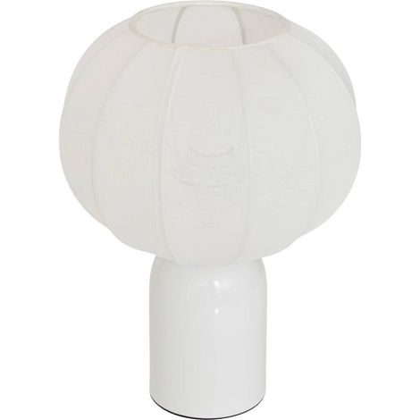 Lampe à Poser en Métal "Tobie" 33cm Blanc (1/5)