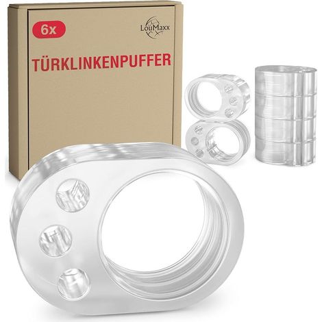 Türgriffschutz – Aus transparentem, elastischem Kunststoff – Für Türen und Wände – 6er-Pack (1/5)
