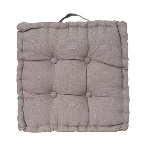 Atmosphera – Coussin de sol en coton gris clair 40 x 40 cm – Épaisseur 8 cm pour confort – Parfait pour espaces contemporains