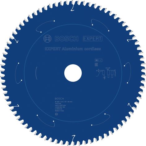 Bosch EXPERT Aluminium cordless Circular Saw Blade 250 x 2.4/1.8 x 30mm T78 (1/5)