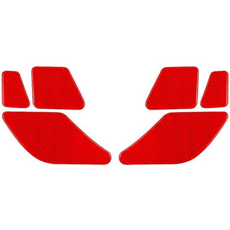 Autocollant réfléchissant de sécurité rouge pour portière de voiture -- (1/5)