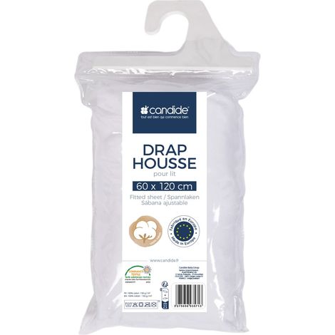 Candide - Fitted Sheet - White - 60x120 cm