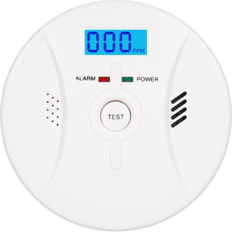 Detector 2 en 1 de monóxido de carbono y humo, alarma contra incendios y monóxido de carbono para el hogar y la cocina, pantalla LED.