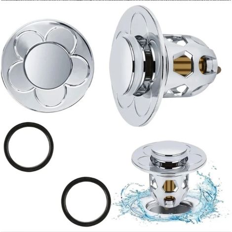 Le bouchon de vidange universel pour évier est conçu pour s'adapter aux trous de vidange d'un diamètre intérieur de 34 mm à 40 mm (1,34 à 1,57 pouces). (1/5)