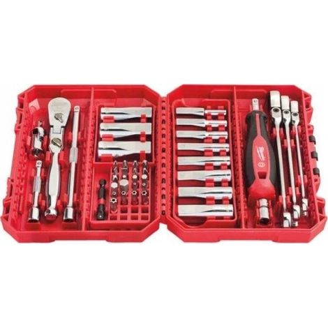 Milwaukee ZESTA Kit de 42 piezas de llaves y vasos ergonómicos (1/2)