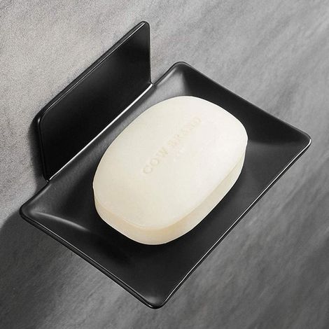 Porte-Savon Douche Auto-adhésif sans Percer,Porte Savon Mural en Acier Inoxydable,Support de Savon Mural avec Drain et Adhésif Magique pour Salle de Bain Douche Hôtel Cuisine (1/5)
