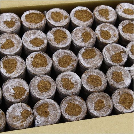Disques de germination JIFFY Tourbe et coco en carton de 1000 pièces - 39x40mm