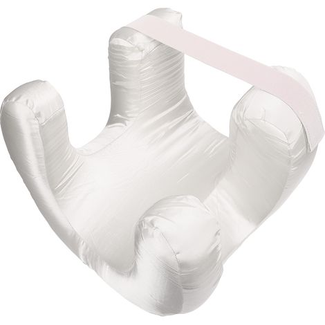 Oreiller facial en tissu de soie, mousse à mémoire de forme, rembourrage doux, beauté ergonomique pour le sommeil du dos, blanc (1/5)