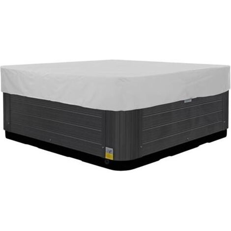 Housse de Bain à Remous,Bache Spa ImperméAble,Bache Piscine pour Bbassin,Couverture de Piscine D'hiver en Oxford Imperméable étanche à la Poussière Couverture De Piscine(Size:231x231x30cm,agren (1/4)