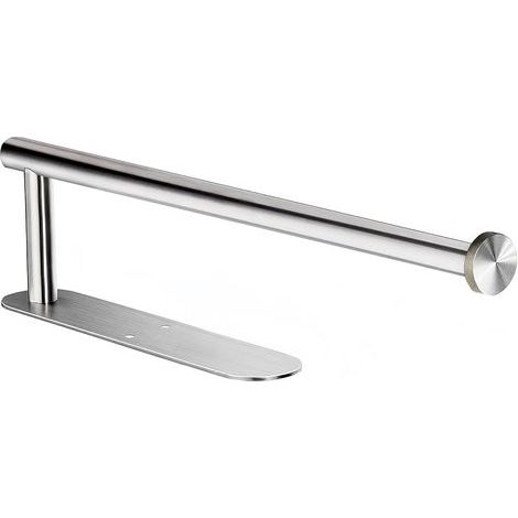 Silberne Edelstahl-Toilettenpapierhalterung, 34 cm lang, für Bad und Küche, wandmontiert, klebbar ohne Bohren, 1 Stück (1/5)