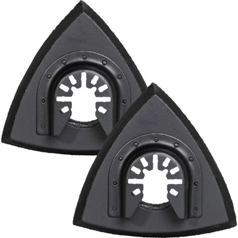 80 mm dreieckige Schleifpads – oszillierendes Multifunktions-Schleifpad zum Holzschleifen, 2 Stück (1/5)