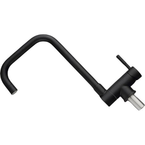 Robinet de cuisine pliable noir Robinet de cuisine pliable avec 2 choix de jets Robinet de cuisine sous fenêtre avec pivot à 360 ° (1/4)
