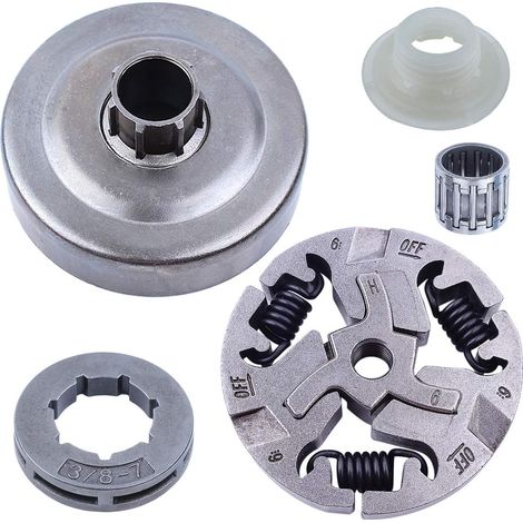 Adefol Tambour d'embrayage Kit pignon de jante 3/8"-7 pour tronçonneuse Husqvarna 355 359 357XP 357 EPA Remplacement 537103401 503934871 587691701 (1/5)