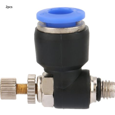 pièces Contrôleur de vitesse de débit d'air pour tuyau Raccord pneumatique Valve de régulation (SL6-M5) (1/5)