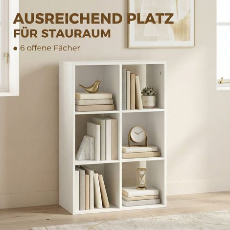 Étagère étroite 3 niveaux avec antirrenversement, meuble de rangement blanc pour salon, chambre, bureau (1/5)