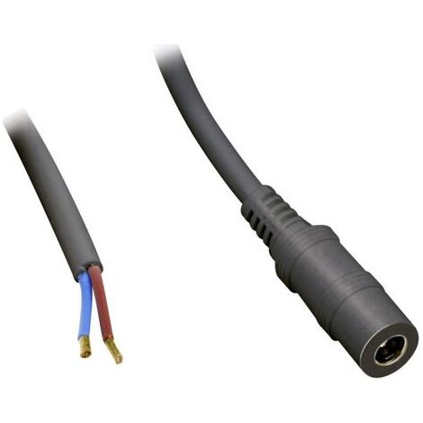 TRU COMPONENTS TC-2511308 Niedervolt-Anschlusskabel Niedervolt-Buchse - offene Kabelenden 5.50 mm (1/3)