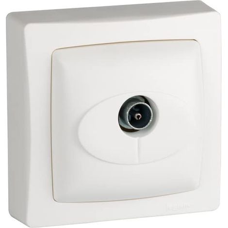 Prise TV simple Appareillage Saillie Blanc (097361) (1/5)