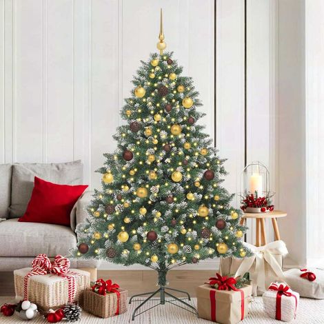 Künstlicher Weihnachtsbaum mit 300 LEDs mit Ständer Grün 180 cm (1/5)