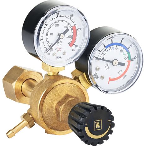 RIDUTTORE DI PRESSIONE BOMBOLA SALDATRICI AR/CO2 2 MANOMETRI 12L/min TELWIN