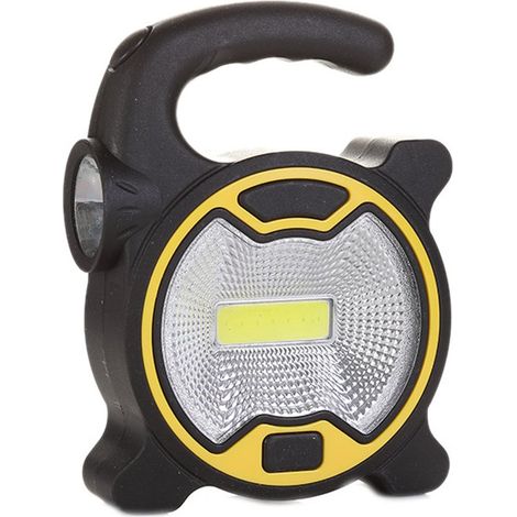 Set di 4 torce a LED, luci da campeggio e da lavoro, luci da campeggio COB portatili a batteria, faretti a mano, luci da lavoro a batteria (gialle) (1/5)