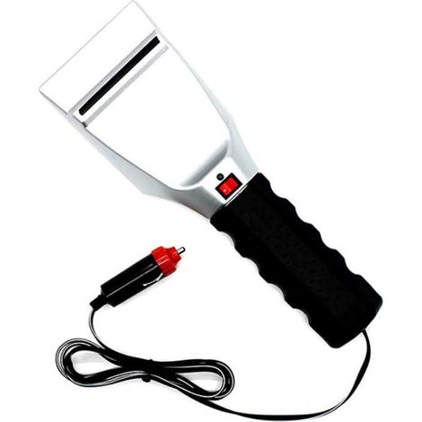Pelle à neige de voiture, grattoir à glace chauffant 12 V pour nettoyer la neige de la voiture, grattoir électrique pour pare-brise de véhicule avec allume-cigare (1/5)