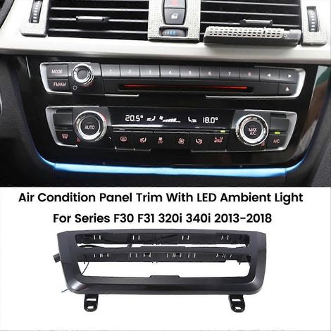 Blende für die Klimaanlagenverkleidung mit LED-Ambientebeleuchtung für 3 Modelle, schwarz (1/5)