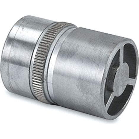 Raccord de liaison - Finition : Inox brossé - Longueur : 50 mm - Matériau : Zamac - Pour tube de diamètre : 38,1 mm - MB2 (1/2)