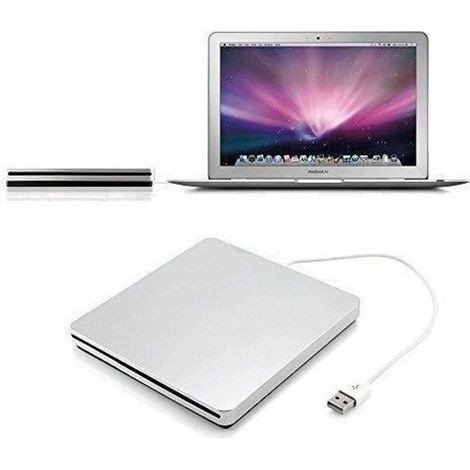 Lecteur-graveur de CD-DVD externe USB Compatible Apple MacBook Pro-Air-Mac mini (1/4)