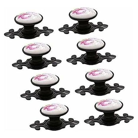 10 x poignées de porte, boutons de porte boutons de meubles bouton de meubles ensemble poignée de meubles en céramique style vintage (1/3)