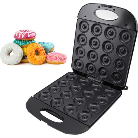 Mini-Donut-Maschine 1400 W, hausgemachte Mini-Donuts mit Antihaftbeschichtung, für 16 Donuts, intelligente Temperaturregelung (1/5)
