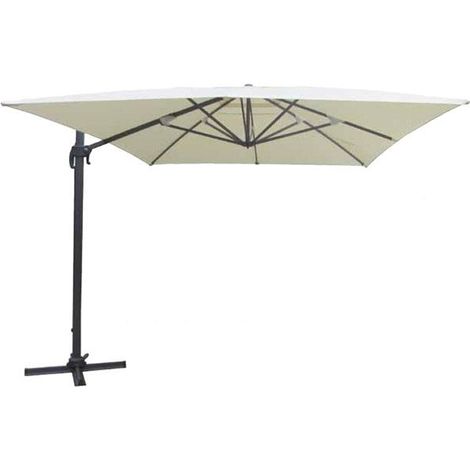Parasol excéntrico de alumnio con toldo de 3x3h -