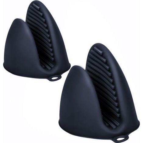 Lot de 2 maniques en silicone, gants de cuisine résistants à la chaleur, mini gants de friteuse à air, poignée pincée pour la cuisine et la pâtisserie, sans contact alimentaire, accessoires de cuisine