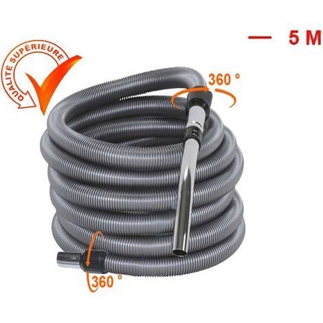 Atepac – Flexible pour aspiration centralisée 32mm – Longueur 5m – Compatible avec prises standard – Débit d'aspiration réglable