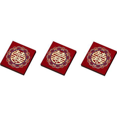 Lot de 10 pochettes à argent chinoises rouges en papier pour mariage fiançailles cadeaux fournitures (1/4)