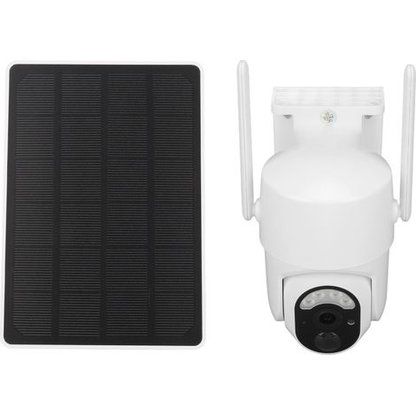 Caméra de sécurité solaire 4MP WIFI sans fil 2,5K avec projecteurs, vision nocturne couleur, audio bidirectionnel, étanchéité IP65 (1/5)