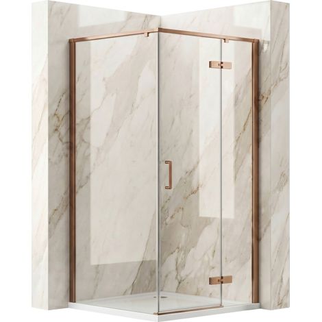 Cabine De Douche Rea Bruno Brush Copper 90X90 (1/5)