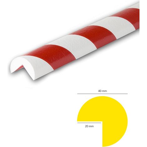 AMORTISSEURS DE CHOCS BLANC ET ROUGE ANGLES DROITS (WN01063)
