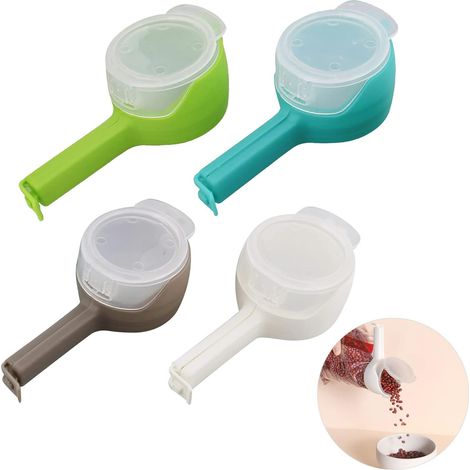 Alimentaire D'étanchéité Clips, Pince Fermeture Sachet, 4 Pièces De Clip D'étanchéité De Sac avec Bec Verseur, pour Sac Alimentaire en Plastique, Sac à Collation, Clip D'étanchéité Alimentaire (1/5)