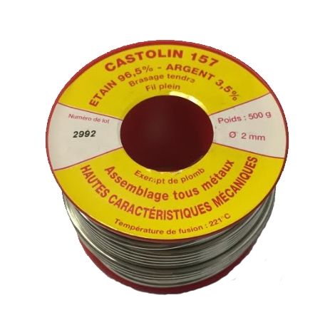Fil brasage 157 D2 bobine 500gr Castolin