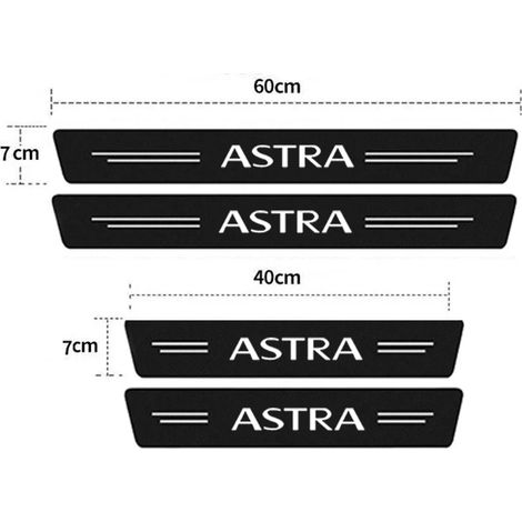 (Lot de 4 autocollants blancs) Seuil de porte de coffre arrière pour Opel Astra,Antara,Meriva et Vivaro : adhésifs anti-rayures et film protecteur (1/3)