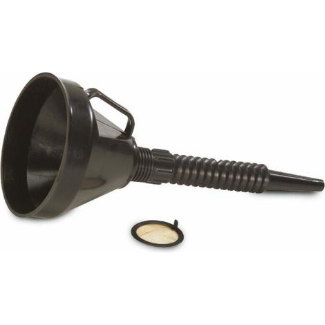 Entonnoir flexible avec filtre interchangeable en cuivre – Diamètre 150 mm – Pour transfert d'huile et combustible – Accessoire entretien outils motorisés