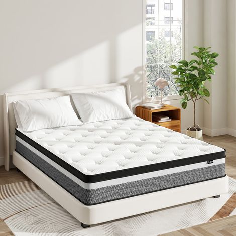 Matelas Hybride 160x200cm, Épaisseur 31cm, Ressorts Ensachés, Matelas Mousse à Mémoire de Forme, Soutien Parfait, 7 Zones ergonomiques(160x200x31cm)