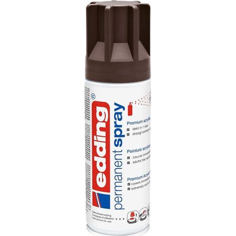 Bombe de peinture acrylique permanent Edding 5200 chocolat mat (1/5)